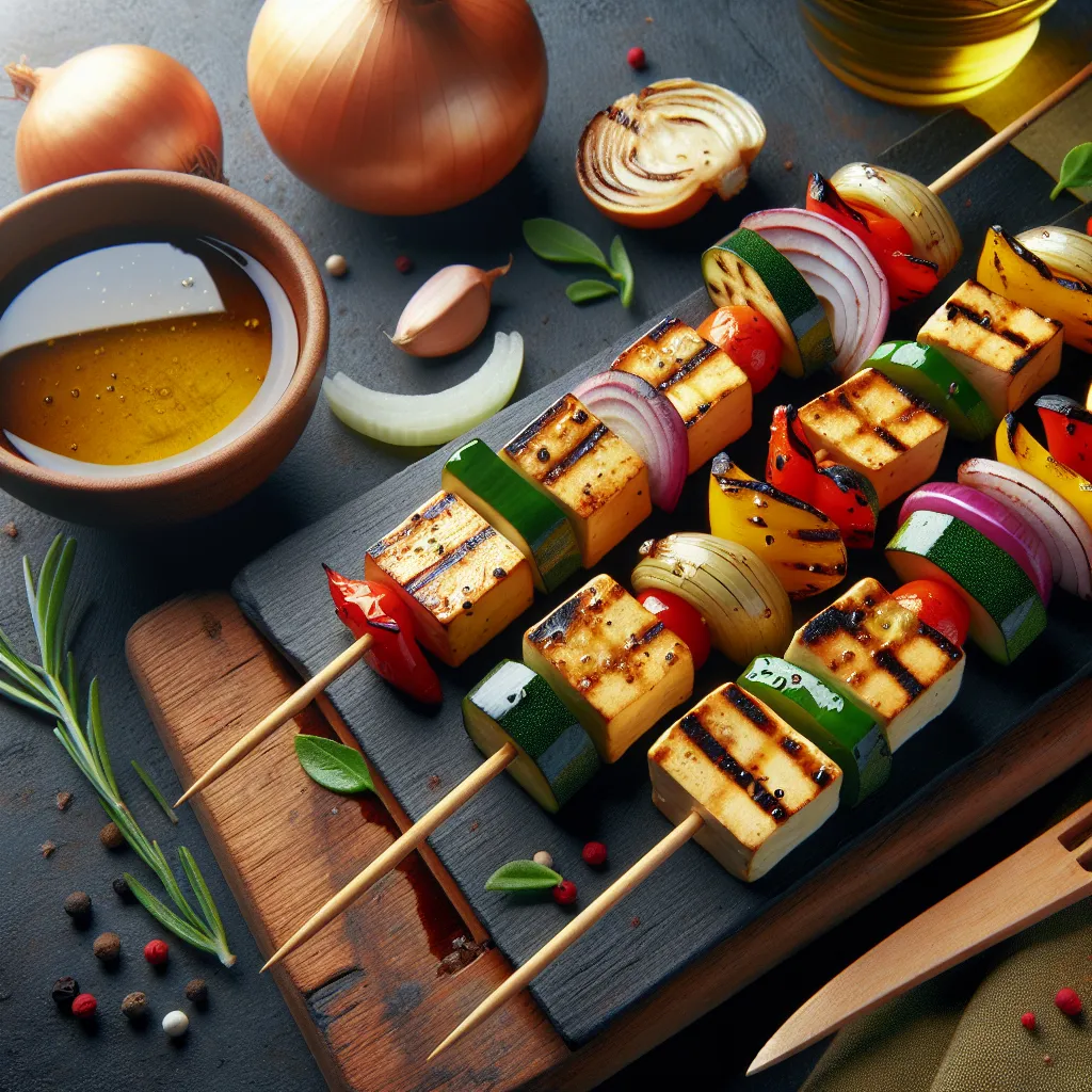 Como Fazer Espetinhos de Tofu Grelhado para o Churrasco