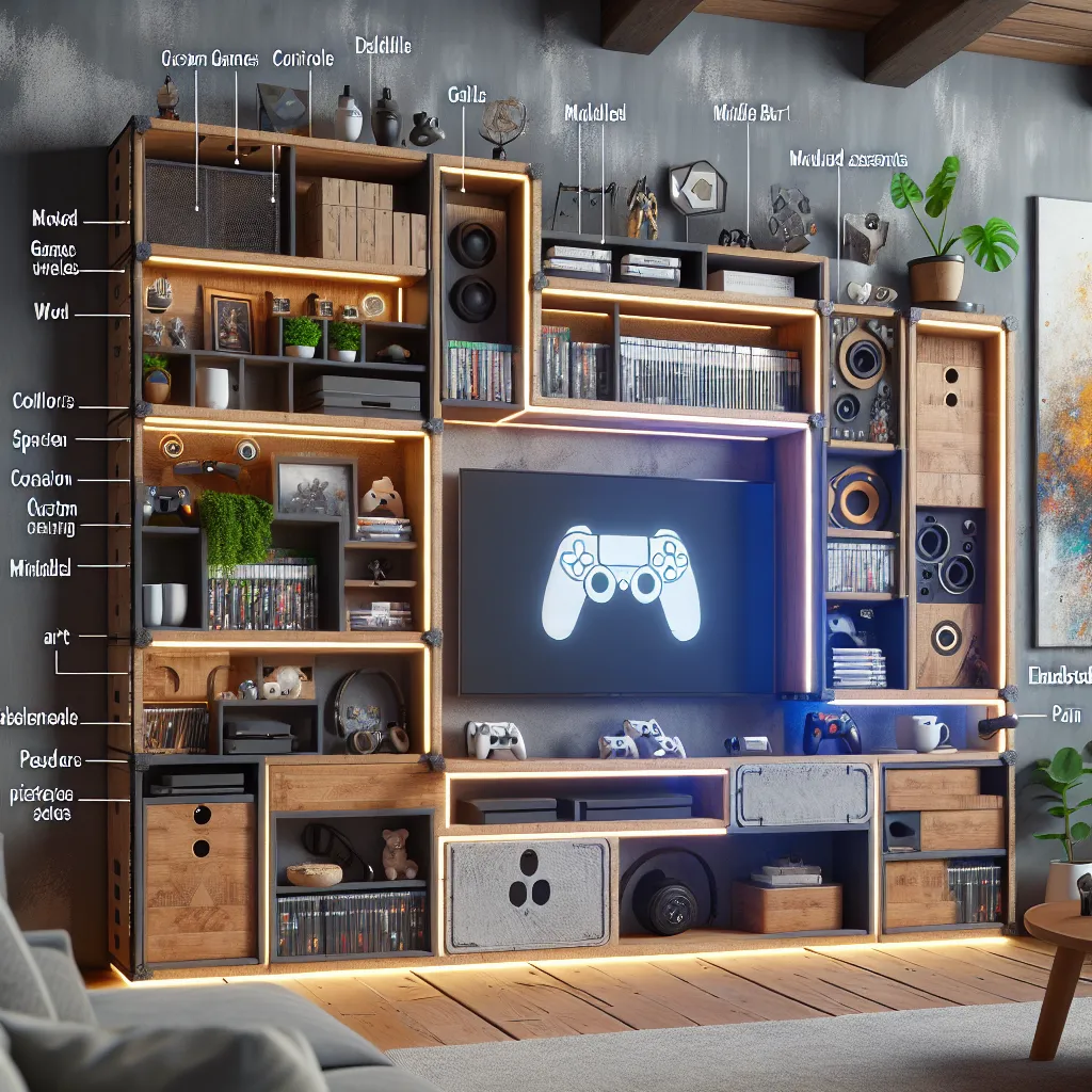 Ideias Criativas para Criar uma Estante de Jogos Personalizada em Casa