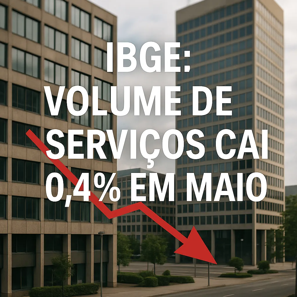 IBGE: Volume de Serviços Cai 0,4% em Maio