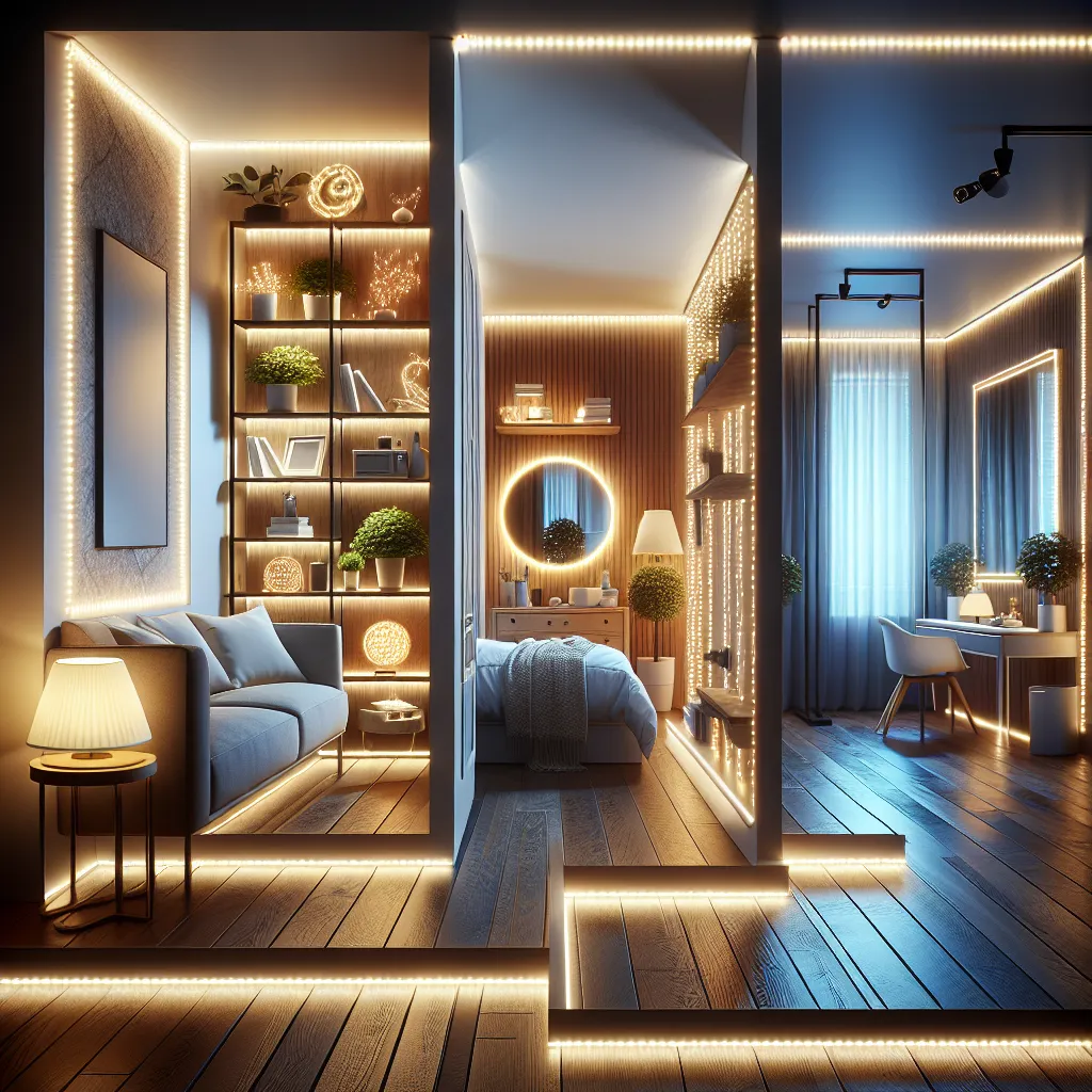 Iluminação Decorativa Usando Fitas de LED em Ambientes