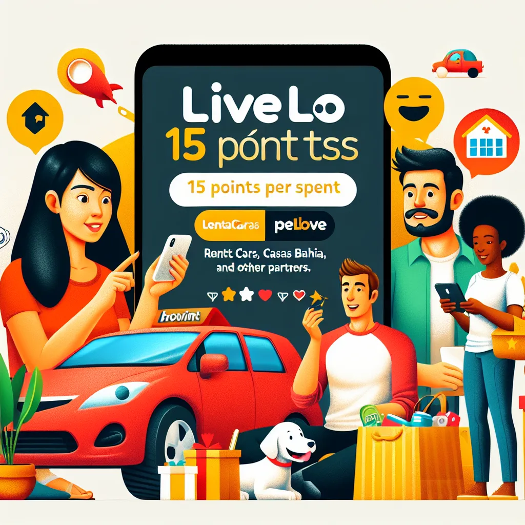 Livelo oferece até 15 pontos por real gasto na Rentcars, Casas Bahia, Petlove e outros parceiros