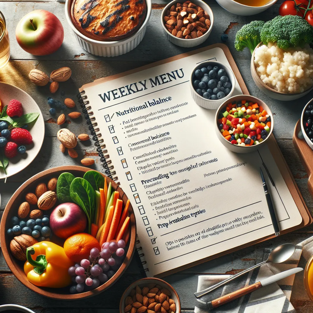 Como Montar um Cardápio Semanal Equilibrado e Prático