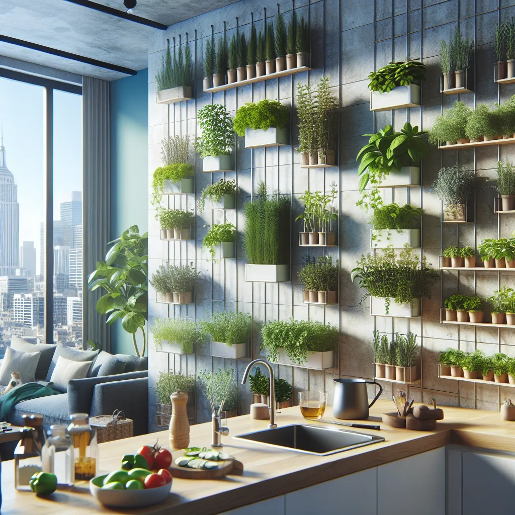 Transformando Paredes em Jardins Verticais de Ervas Aromáticas