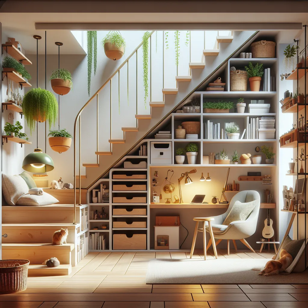Soluções Criativas para Aproveitar o Espaço Sob a Escada
